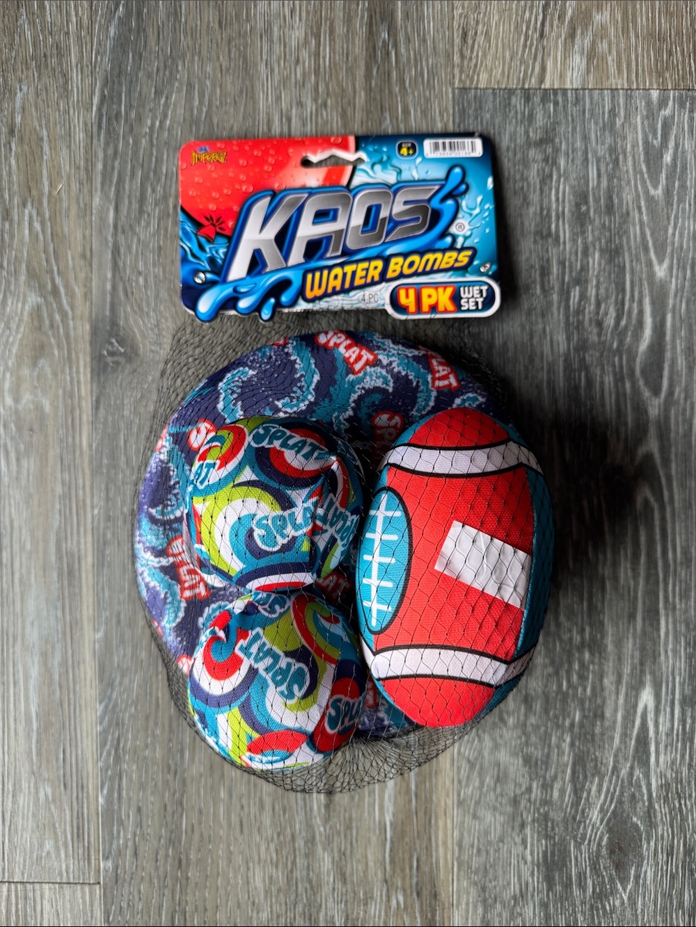 Kaos Multicolor Printed Water Balls 4-Pack